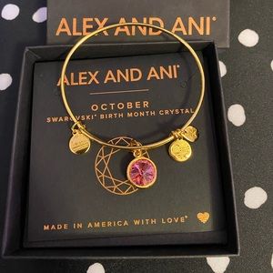 New In Box October Alex and Ani Bracelet Gold